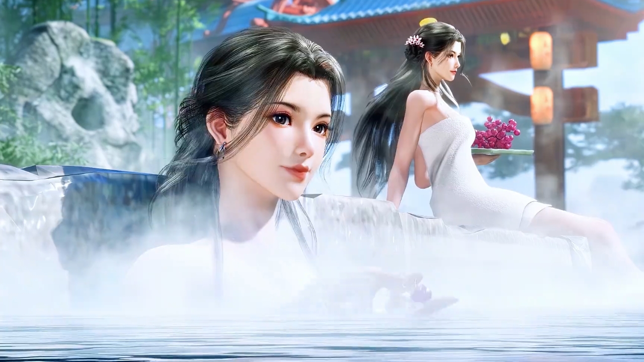 The three fairies play in the water together, as a lotus flower! Senior brother, ah senior brother!