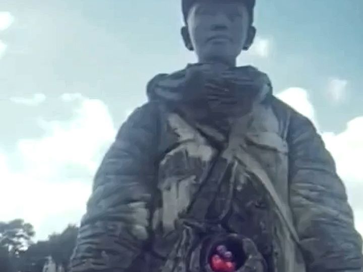 在松山战役旧址，有这样一群永远长不大的孩子……勿忘国耻，铭记历史！ #松山战役 #铭记历史 #娃娃兵