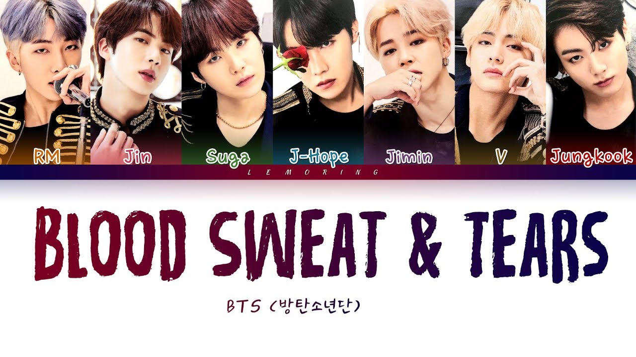 防弹少年团bts 防弹少年团 Blood Sweat Tears Color Coded 歌词 Han Rom Eng 哔哩哔哩 つロ干杯 Bilibili