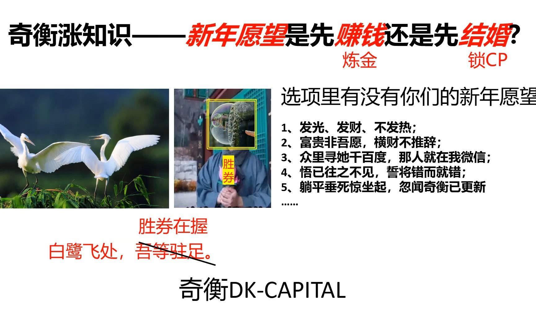 236 新年愿望是先赚钱还是先结婚？