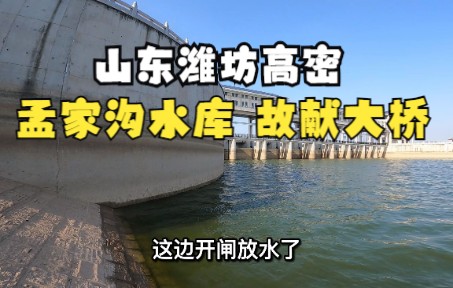 山东潍坊高密孟家沟水库,故献大桥:钓鱼休闲,一路好风景,绿水青山就是
