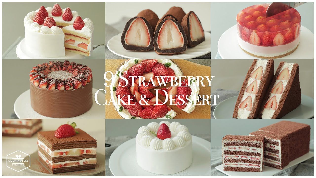 草莓蛋糕、芝士蛋糕、蛋糕卷、糯米糕 | 烹饪树