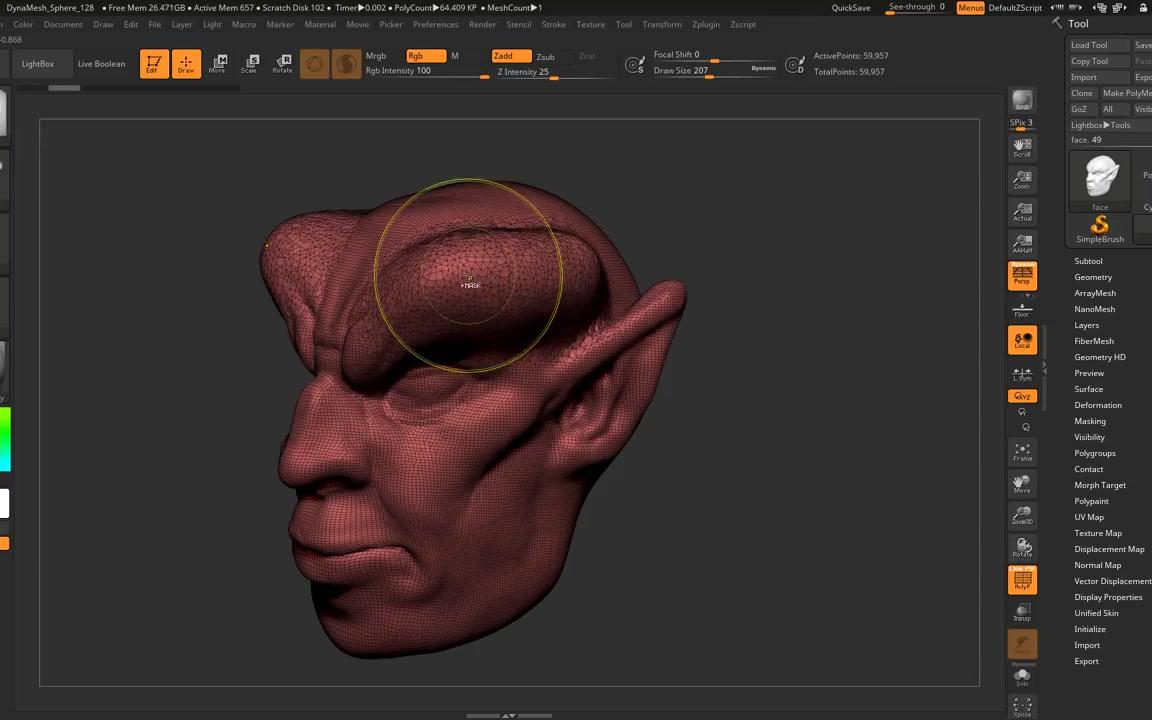 zbrush2018新功能sculptrispro介绍