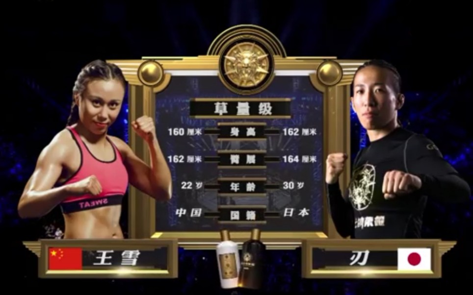 MMA(综合格斗) 中国王雪VS日本刃 第三回合地面砸击TKO获胜,解气!哔哩哔哩bilibili