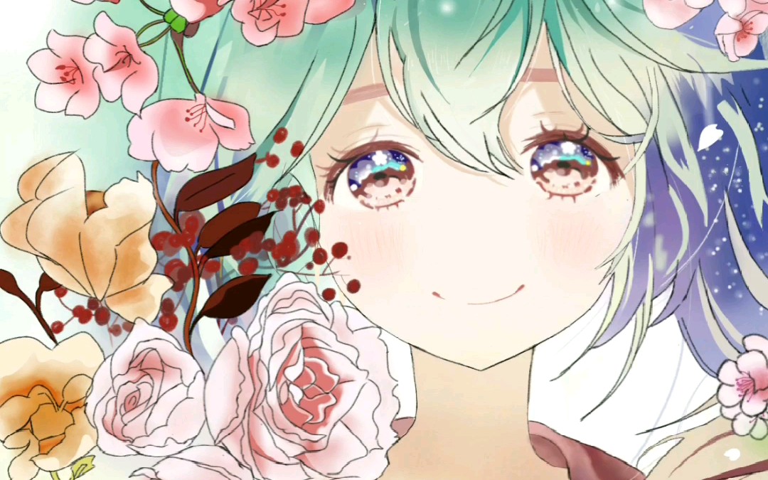 【指绘临摹】花仙子