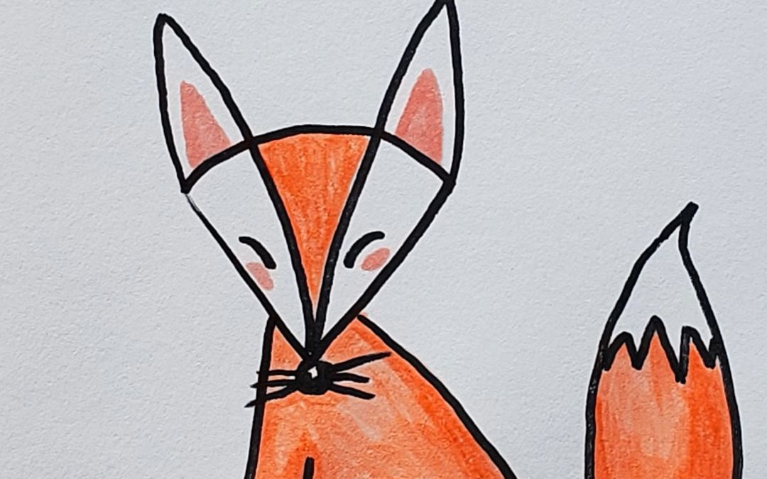 狐狸的简笔画,儿童学画画,幼儿启蒙画画