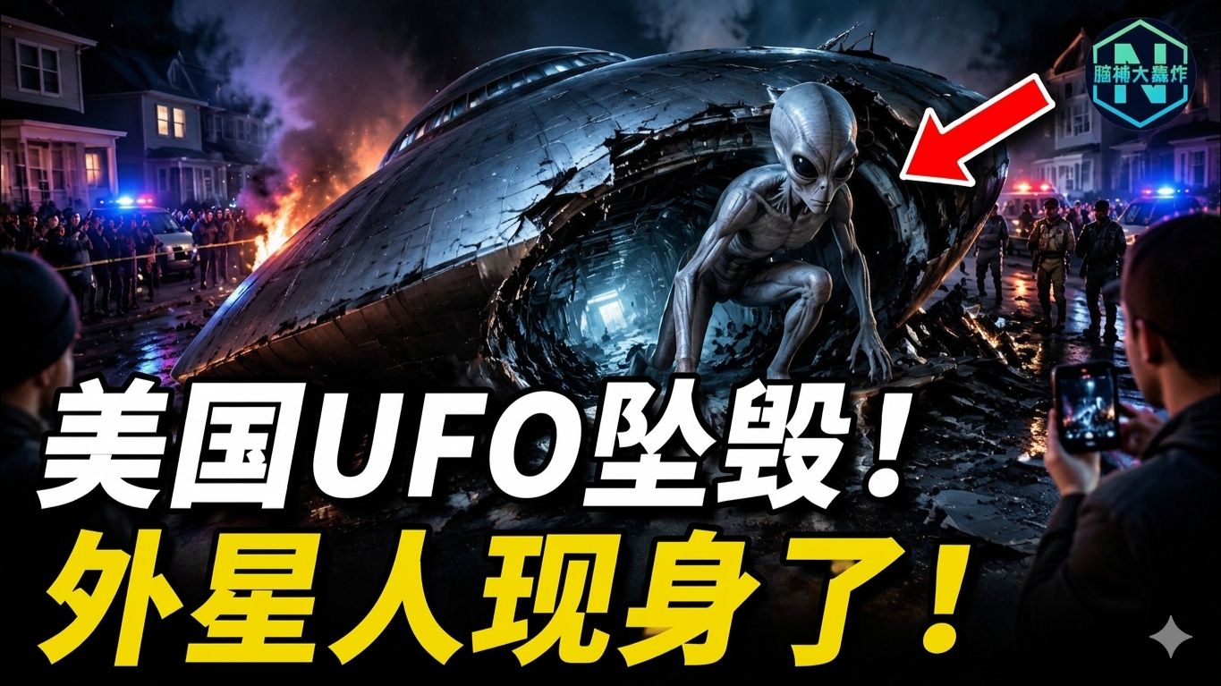 UFO 坠毁居民区，舱内爬出大灰人，周围频繁传出怪响？