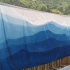 我在贵州的苗寨有一间染坊，用山里的染料染出贵州的山水，蓝染，最能体现清晨或者日暮时贵州的山～在贵州最高的屋脊种上一片深蓝
