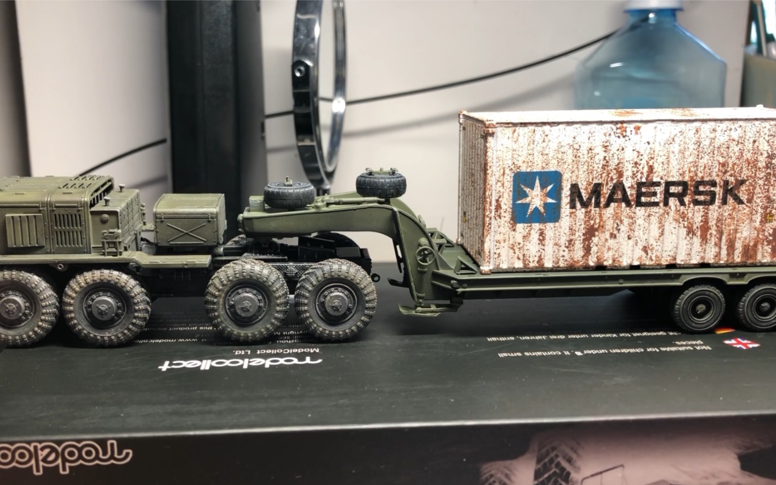 活动作品maz537坦克拖车冷战苏联172比例模型制作旋转轮胎卡玛兹越野