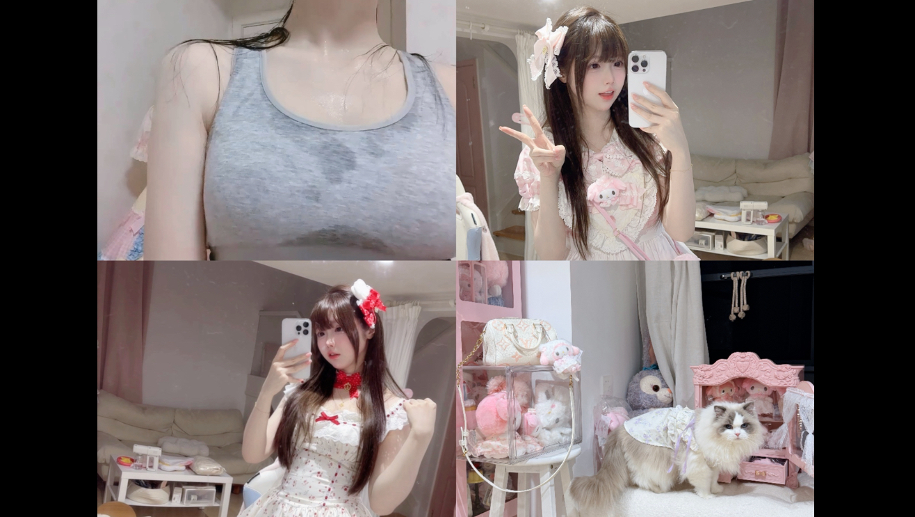 不上班独居宅女的一天VLOG～健身 开箱lolita 养猫