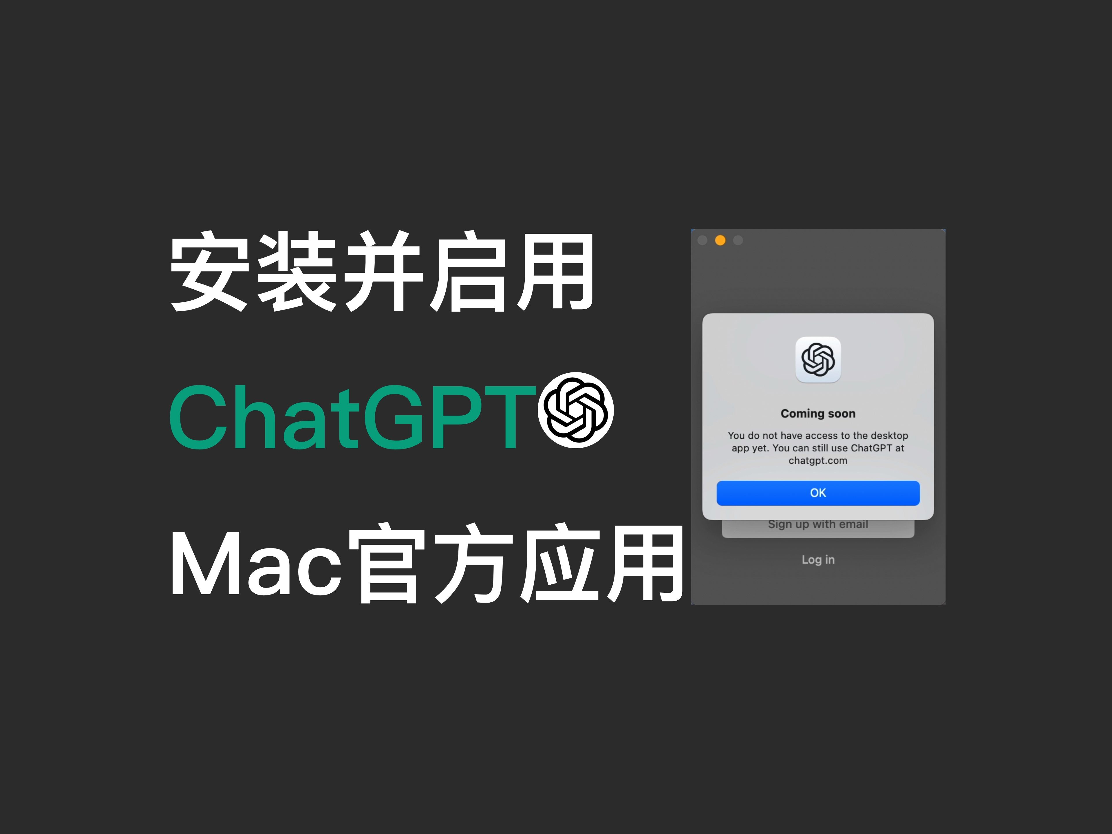 安装并启用ChatGPT for MacOS