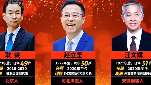 外交天团13位发言人,他们现任职务是什么哔哩哔哩bilibili