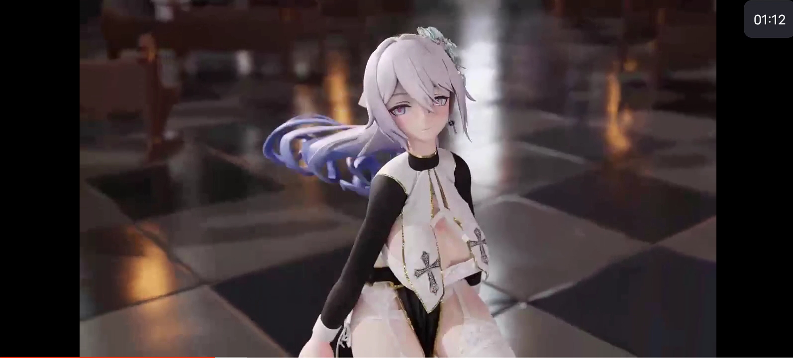 【MMD】崩坏三 布洛妮娅 修女服 在教堂练习舞蹈