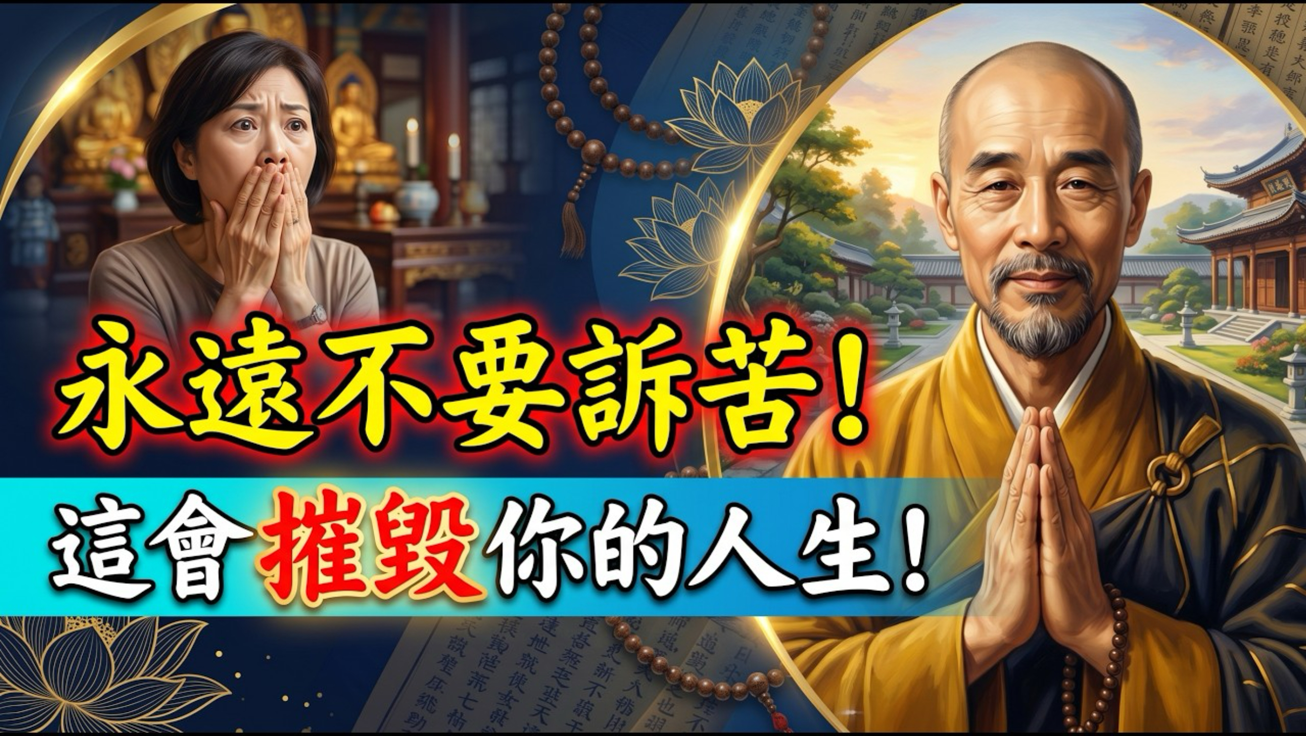 弘一法师：永远不要向任何人诉苦！佛门隐藏千年的「改命天机」：你越诉苦，命运越惨！99%的人都做错了