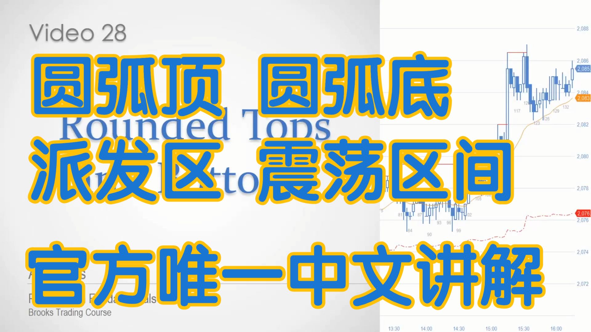 价格行为学 - 28圆弧顶 圆弧底 派发区 震荡区间 - 官方中文配音 AL Brooks阿尔布鲁克斯 ACE COOPER木南