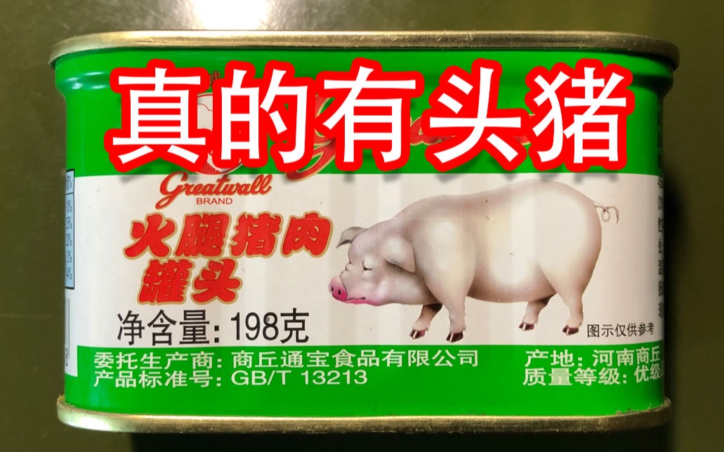 试吃【中国最好吃的午餐肉罐头】长城牌【小白猪午餐肉】体验报告【小达达】吃遍上海#S10E55#