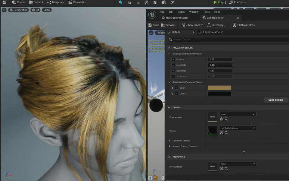 大佬教你如何把Xgen毛发导入UE5中做材质并渲染（双语字幕）_哔哩哔哩_bilibili