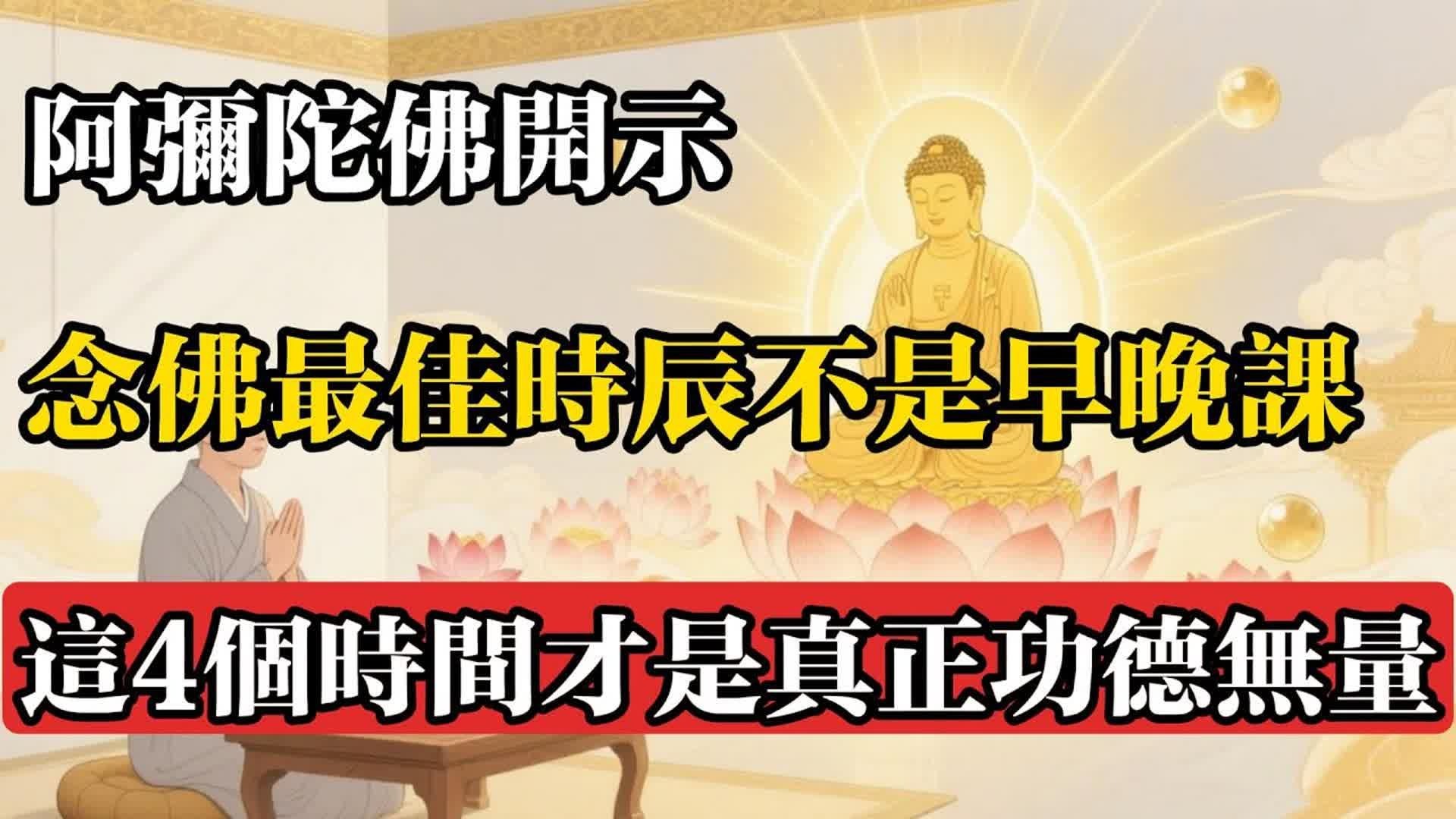 阿彌陀佛開示：念佛最佳時辰不是早晚課，這4個時間才是真正功德無量.#佛教 #佛法 #佛教玄學 #佛教智慧 #佛學知識 #佛學智慧 #修心修行 #佛教文化 #禪悟