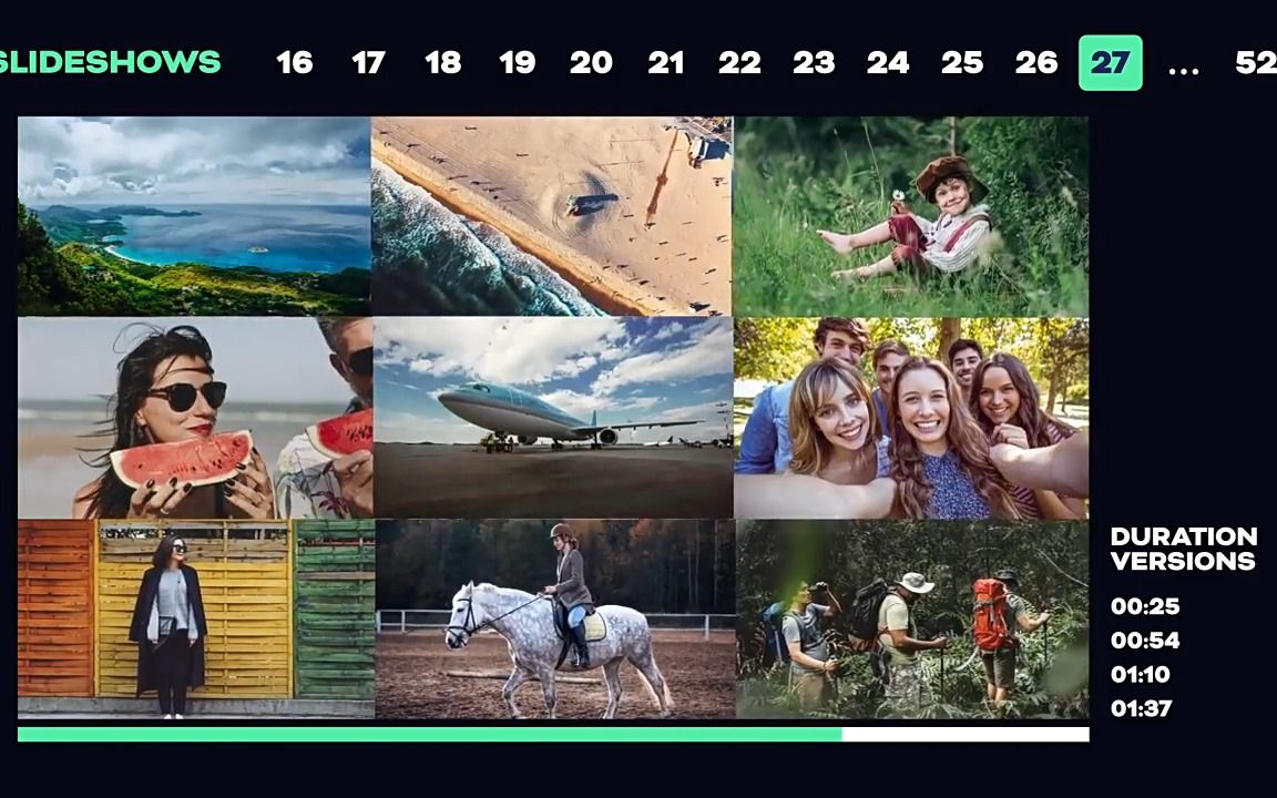 52套婚礼爱情回忆照片电子相册动画AE模板