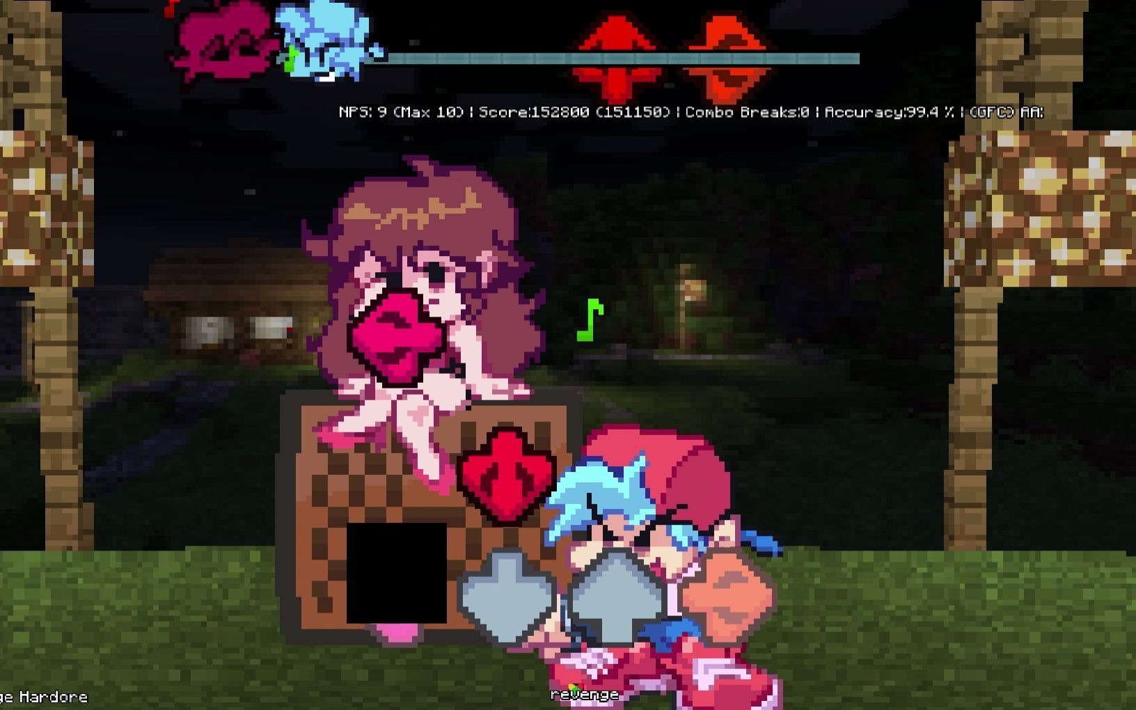 FNF]Vs Steve教程Hardcore无伤(Revenge)-哔哩哔哩