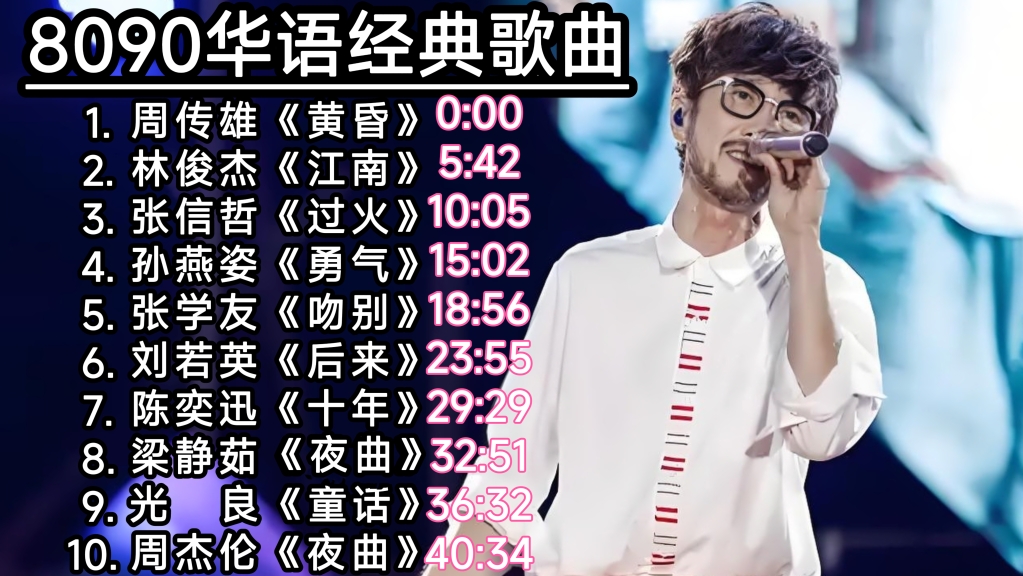 华语经典｜8090经典老歌一人一首成名曲，前奏响起 满满青春的岁月！