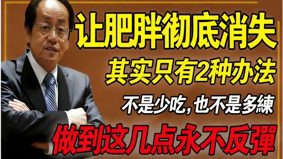 让肥胖彻底消失，其实只有两种办法，不是少吃两口，也不是多练两天！做到这几点才能永不反弹！# 倪海厦 #中医减肥 #经方 #排寒祛湿 #健康养生