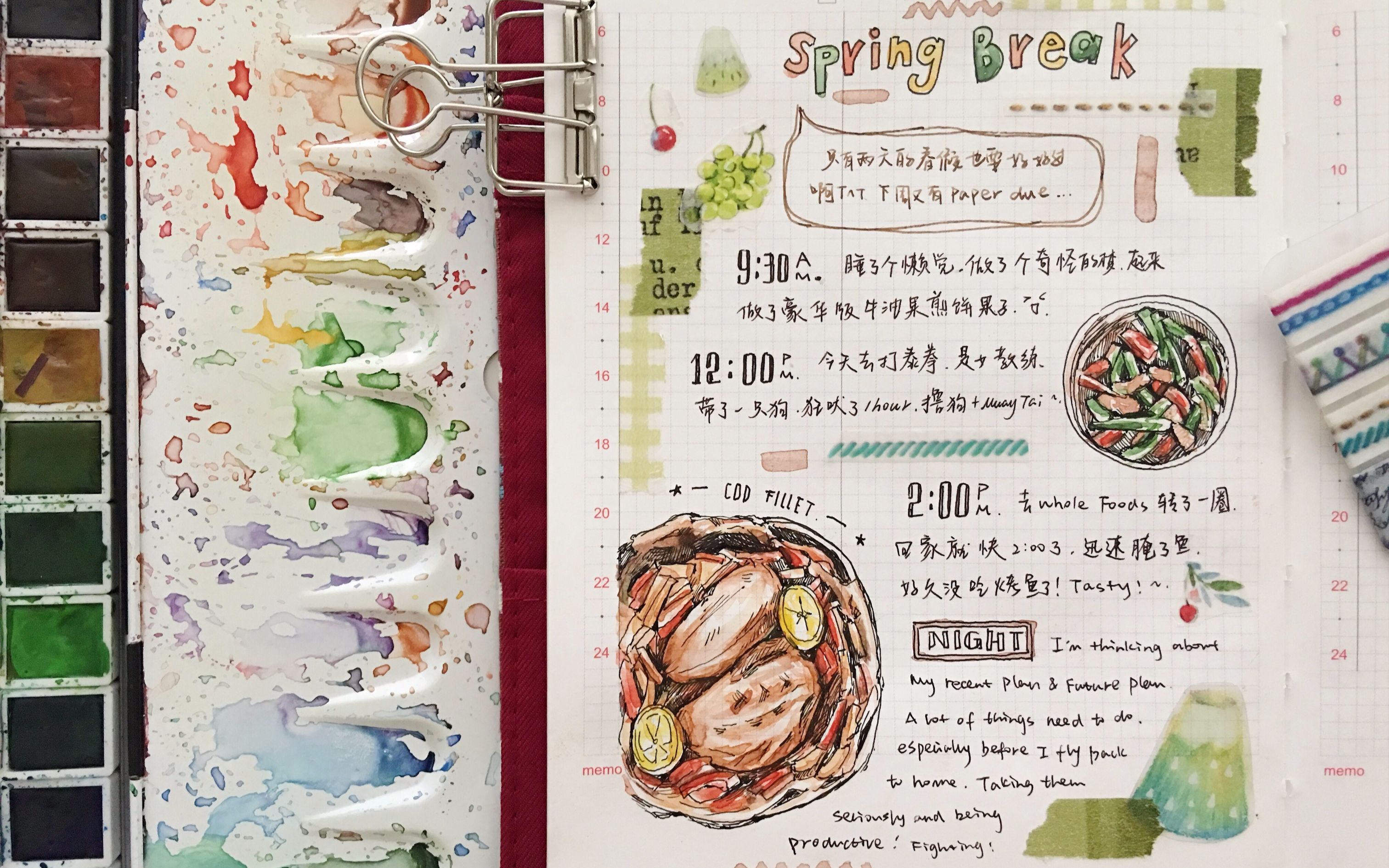 YitingTina】美食绘手帐教程-锡纸烤鳕鱼ヾ(=ω=)o 下载(AV9386912