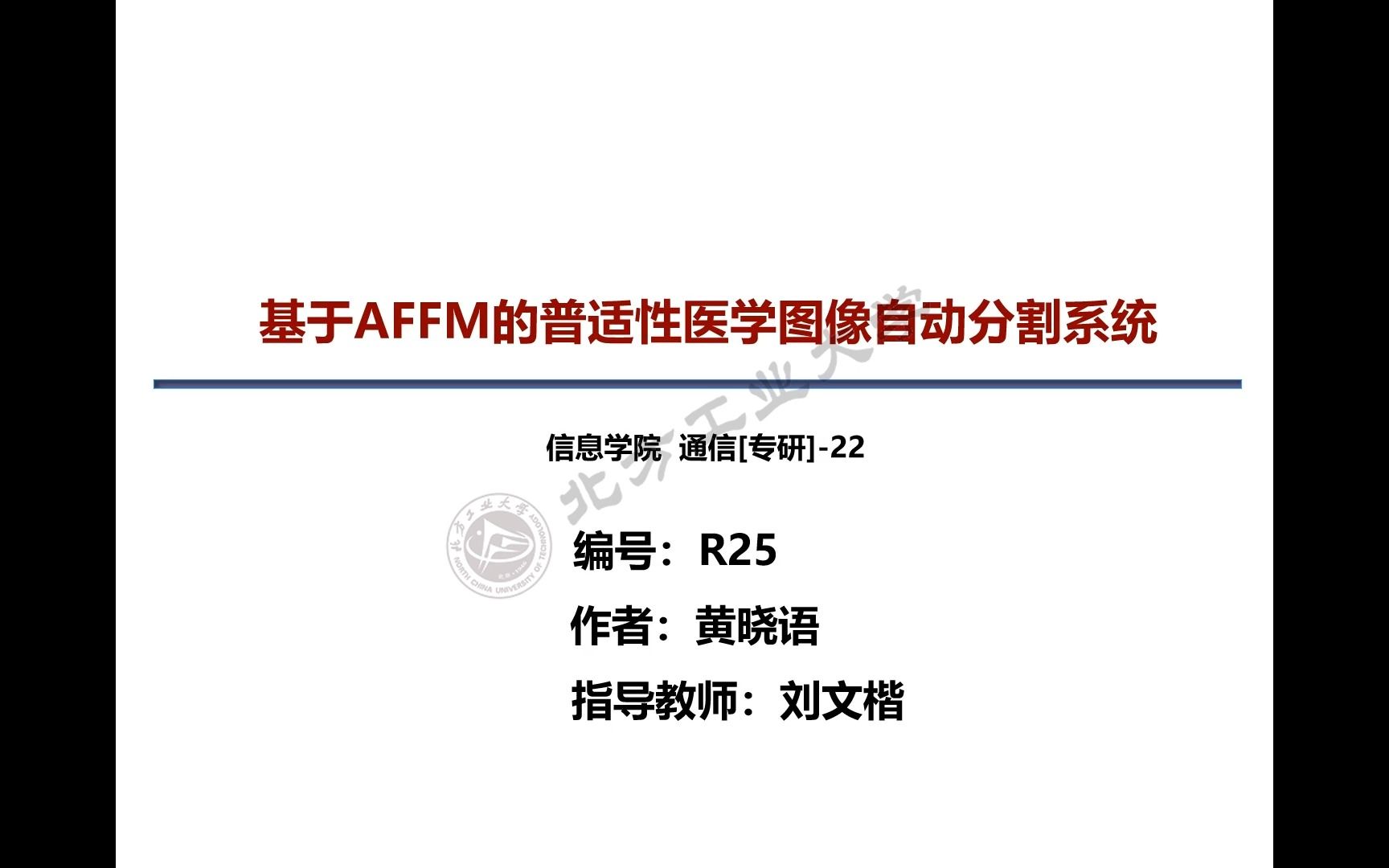 基于affm的普适性医学图像自动分割系统