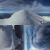 【全景】勃朗峰的三个山峰航拍360°视频
