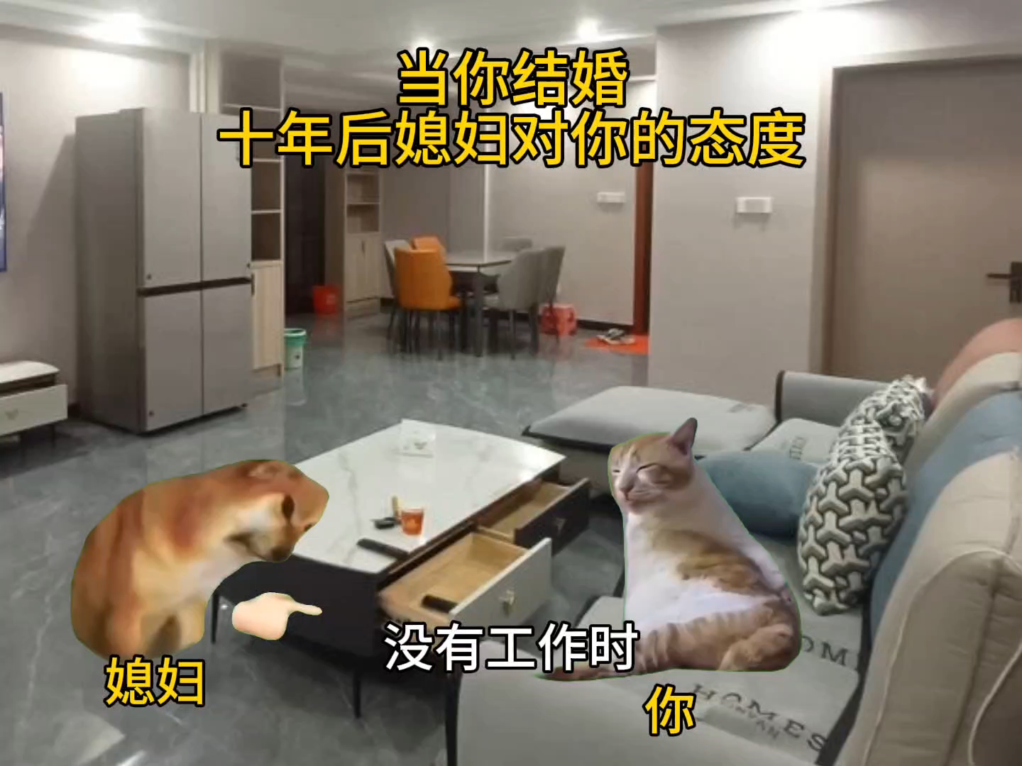 当你结果十年后媳妇对你的态度#猫meme#内容太过真实 #万万没想到
