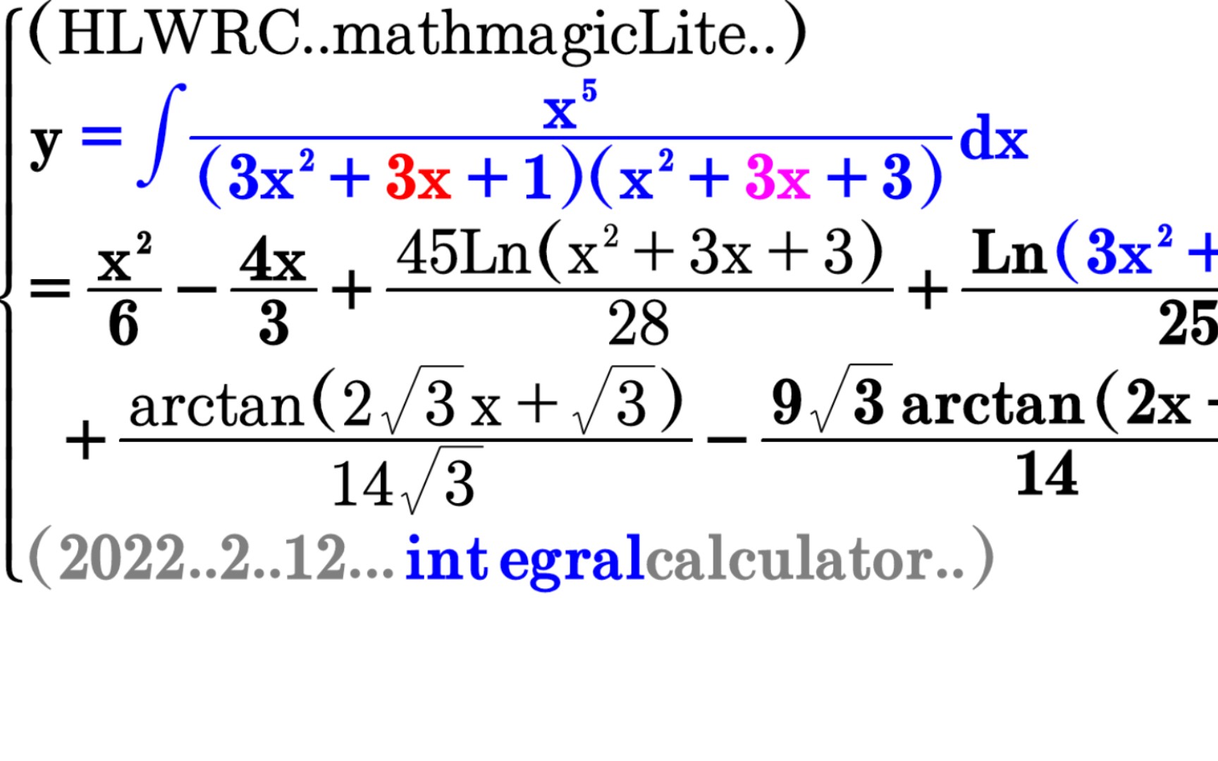  mathmagiclite latex x 5 3x 2 3x 1 x 3x 3 