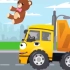 儿童汽车动画片—幼儿益智动画片—车速度太快，结果撞墙了