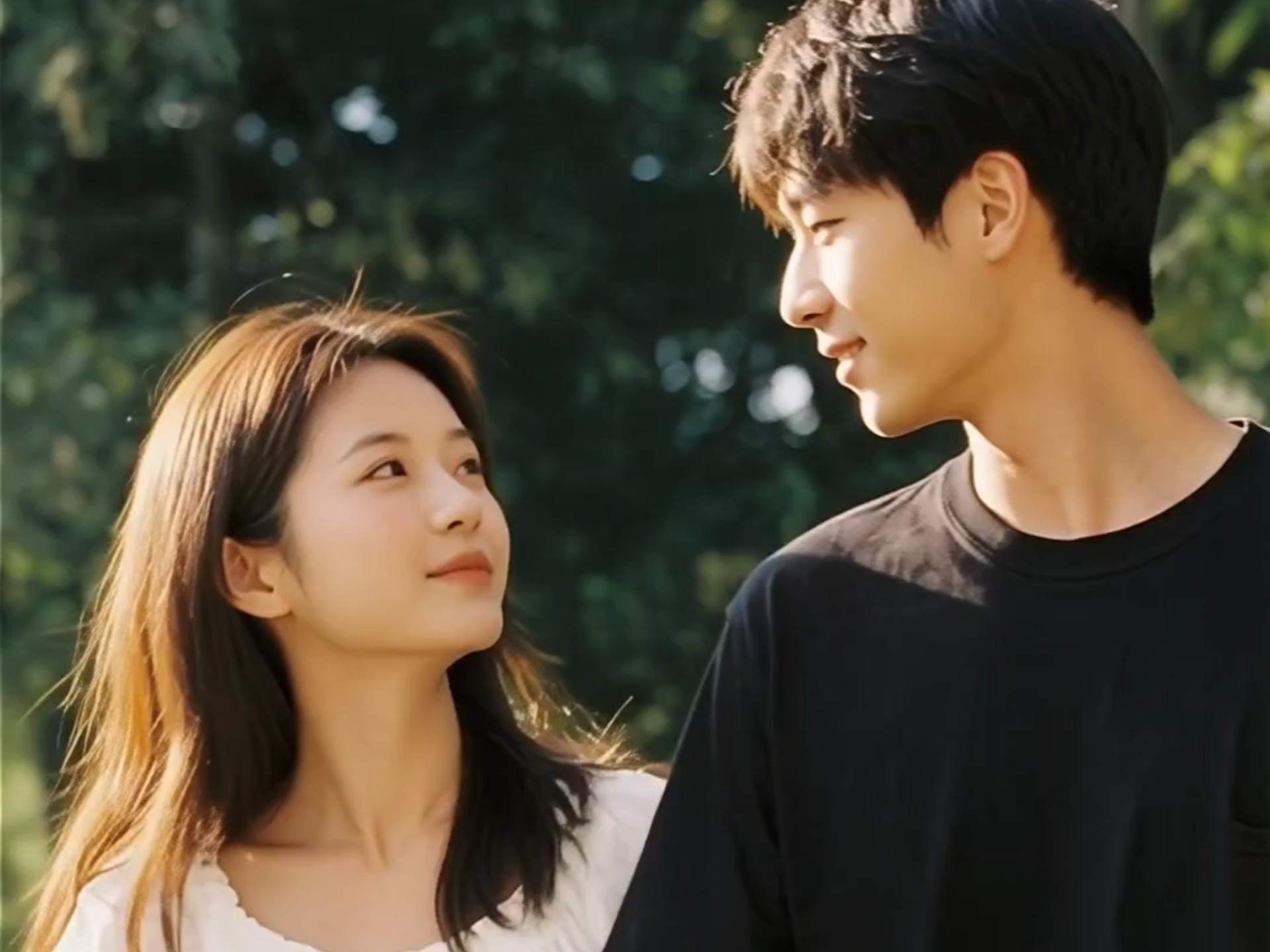 AI年轻情侣青涩之吻(第一弹)