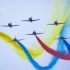 空军大学红鹰表演队K8教练机 珠海航展精彩瞬间四机低空高速对冲