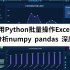 最新用python批量处理Excel+数据分析+机器学习+深度学习（完整版）