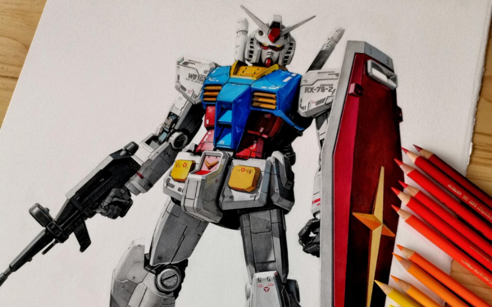 jc手绘高达第二弹元祖高达rx78
