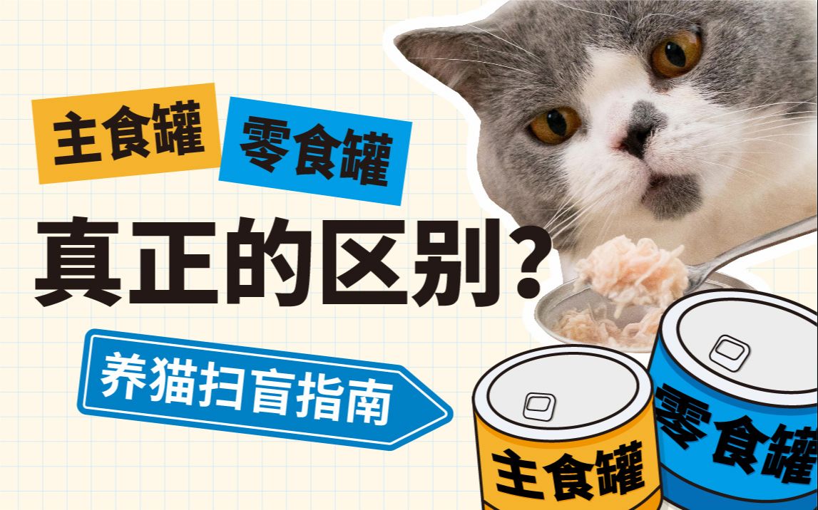 养猫扫盲指南—主食罐和零食罐到底有什么区别？怎么才算是主食罐？