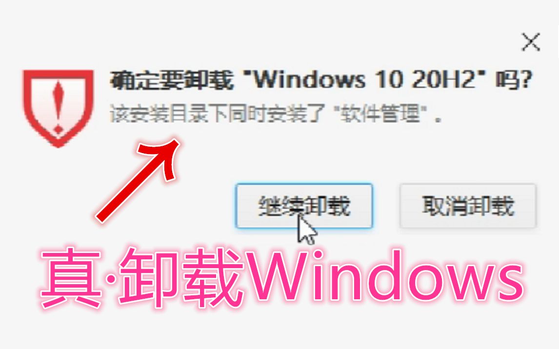 【作死向】用软件管家居然可以卸载Windows？