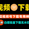 微信视频号视频下载专用神器~免费开源批量秒下，亲测打开即用