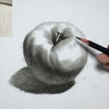 素描静物教学-苹果