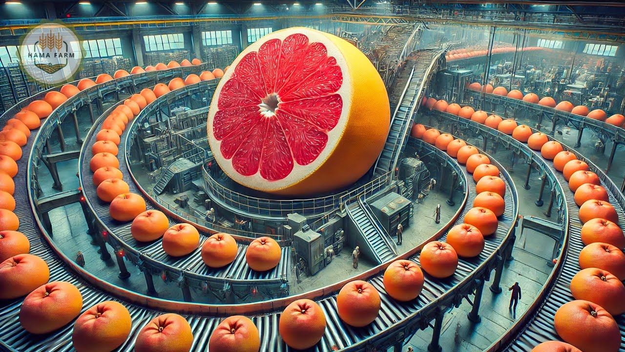 探索橙子柚子的终于与收获，如何在加工厂将柚子加工成干柚子