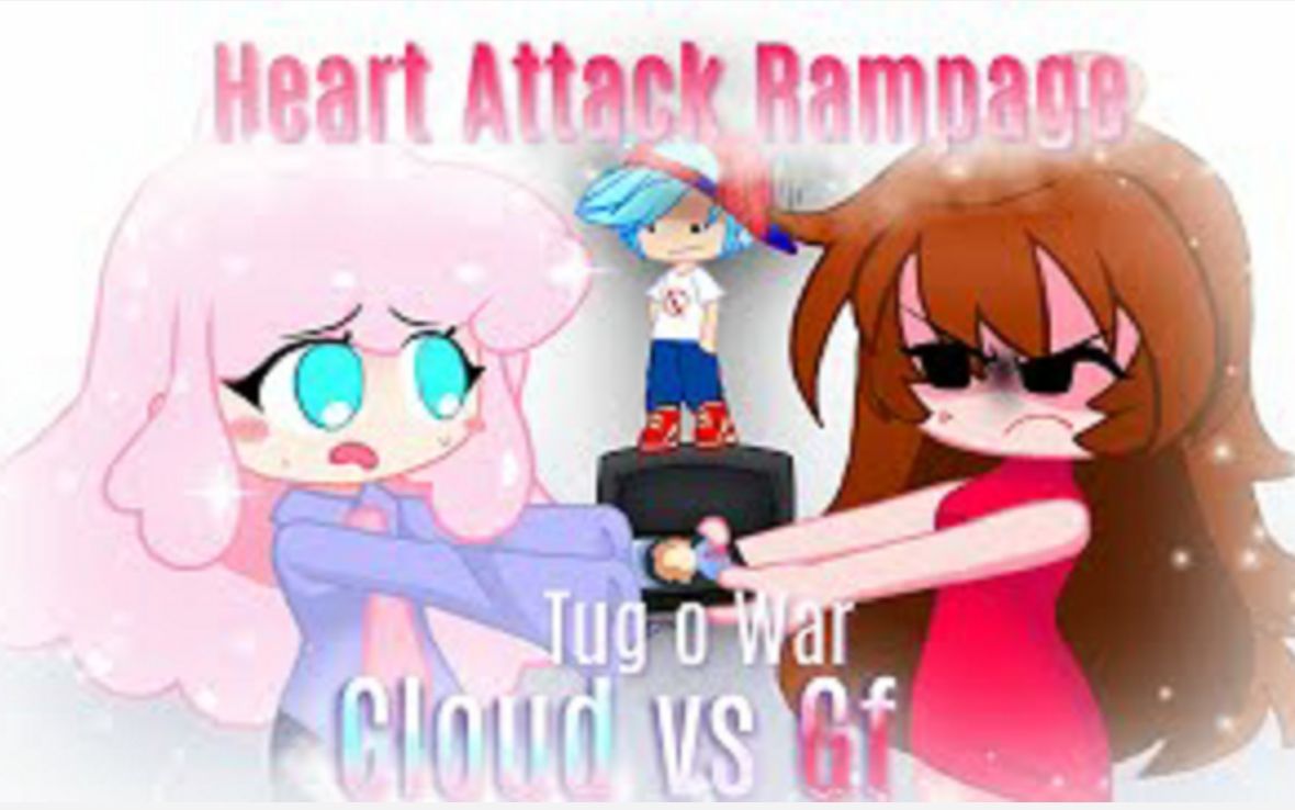 (gachaclub.FNF)Fnf Tug o War but it's Gacha Club vs Cloud☁️ Heart Attack Rampage