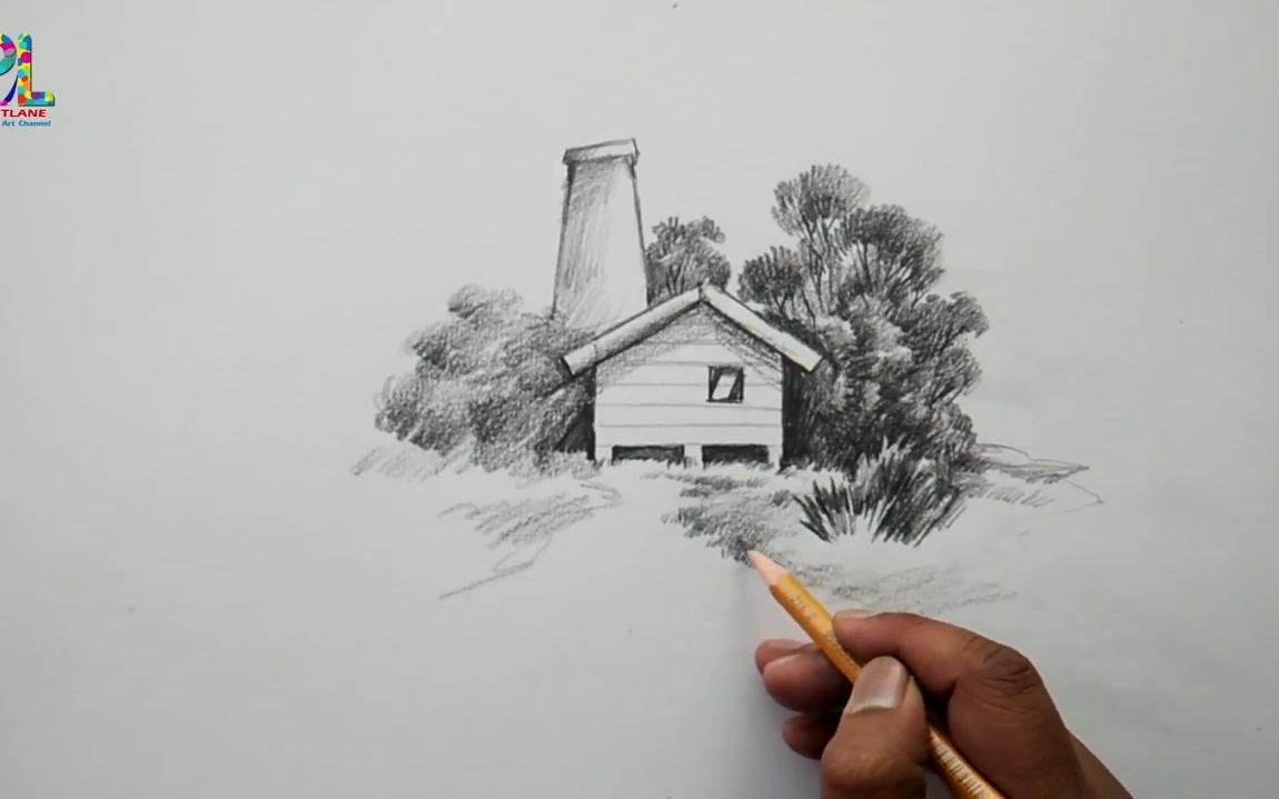 【风景速写】教你用铅笔画非常简单的风景速写