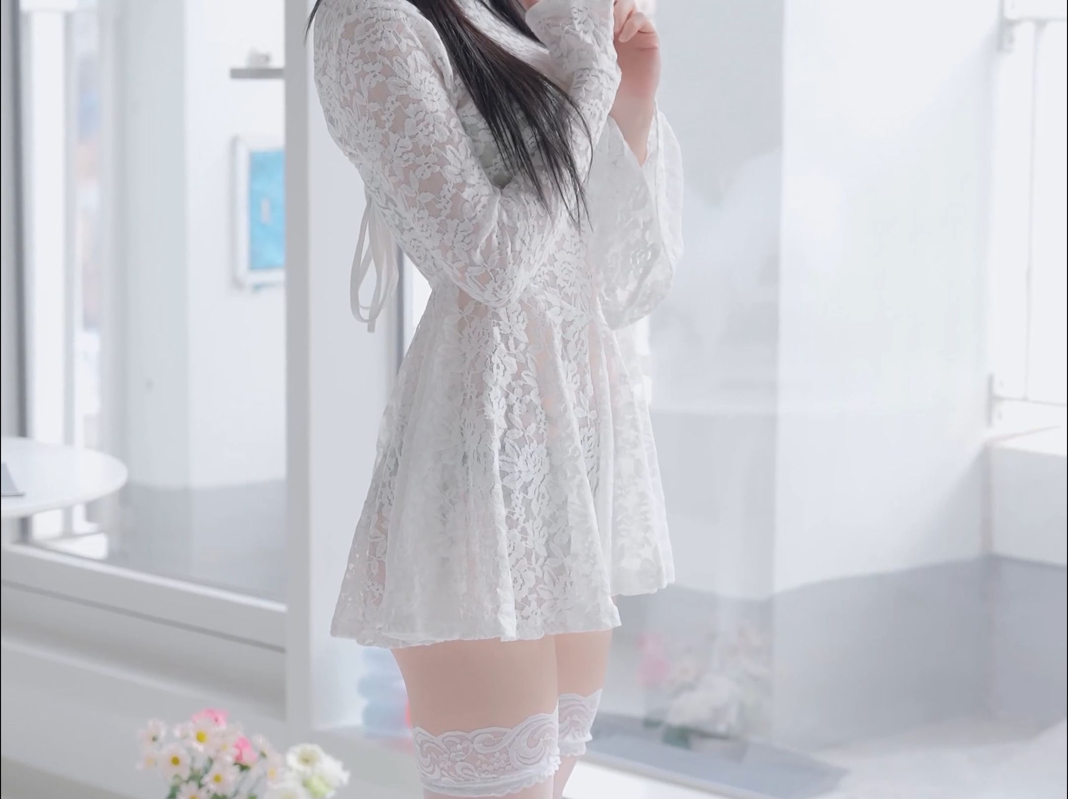 Miss HeeSol's Solid Color Cutout Dress Outfit