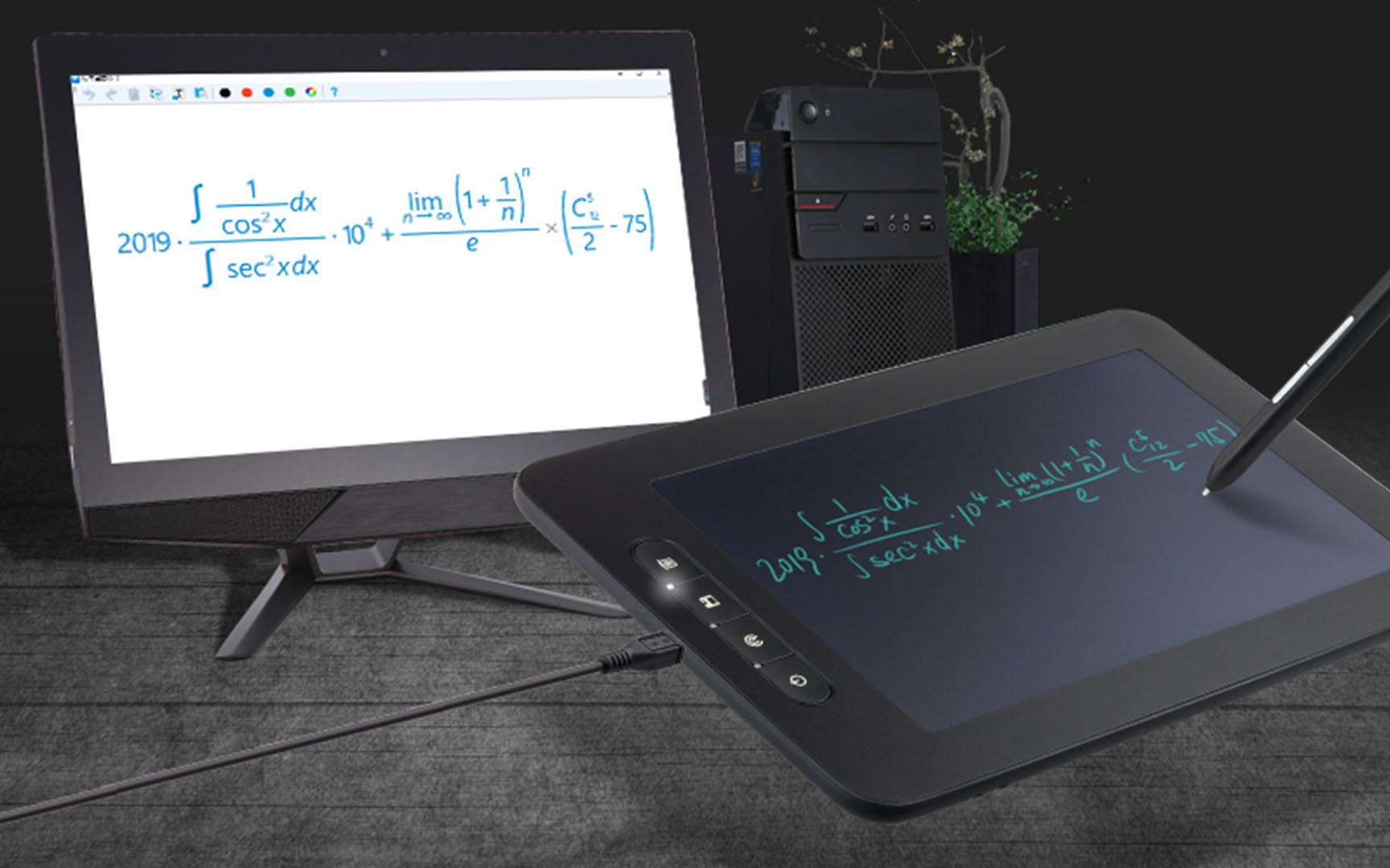 【开箱汉王可视手写板】复杂公式简单录入，理工老师教学新工具