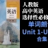 新人教版高中英语选择性必修三Unit1Unit2Unit3Unit4Unit5选择性必修第三册第一二三四五单元 英语单词