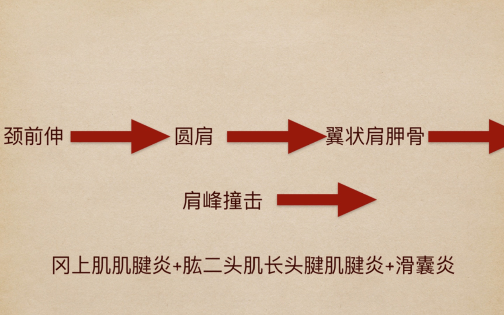 聊聊颈前伸圆肩翼状肩胛骨肩峰撞击冈上肌肌腱炎肱二头肌长头腱肌腱炎