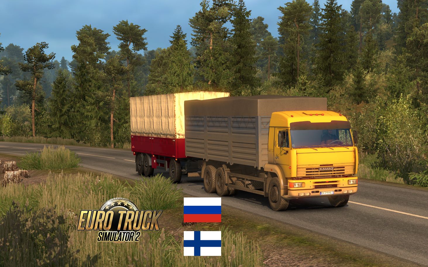 欧洲卡车模拟2promods233卡玛兹kamaz546465北寒带地区运输摩尔曼斯克