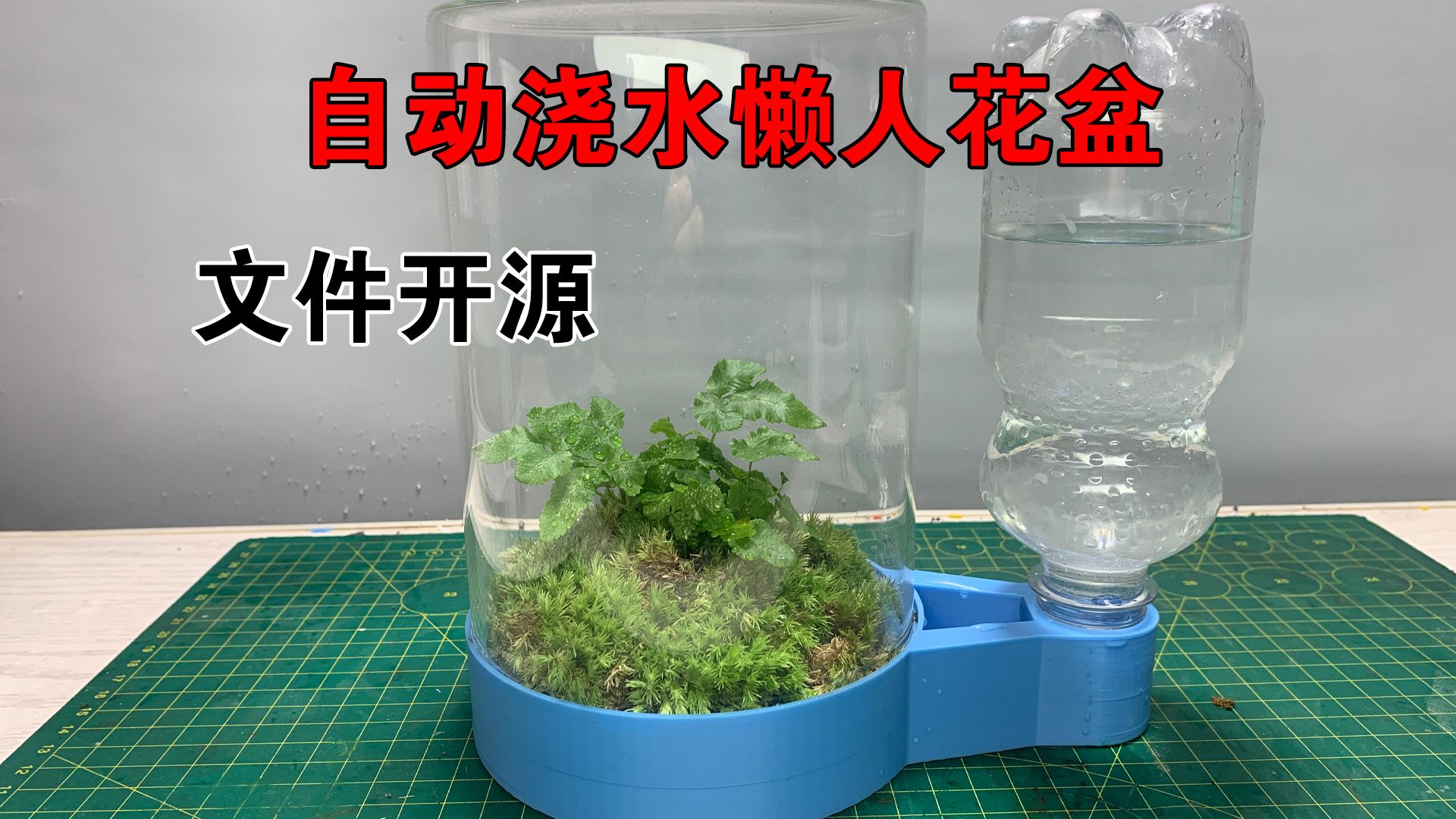 分享一个用3D打印机制作的自动浇水懒人花盆