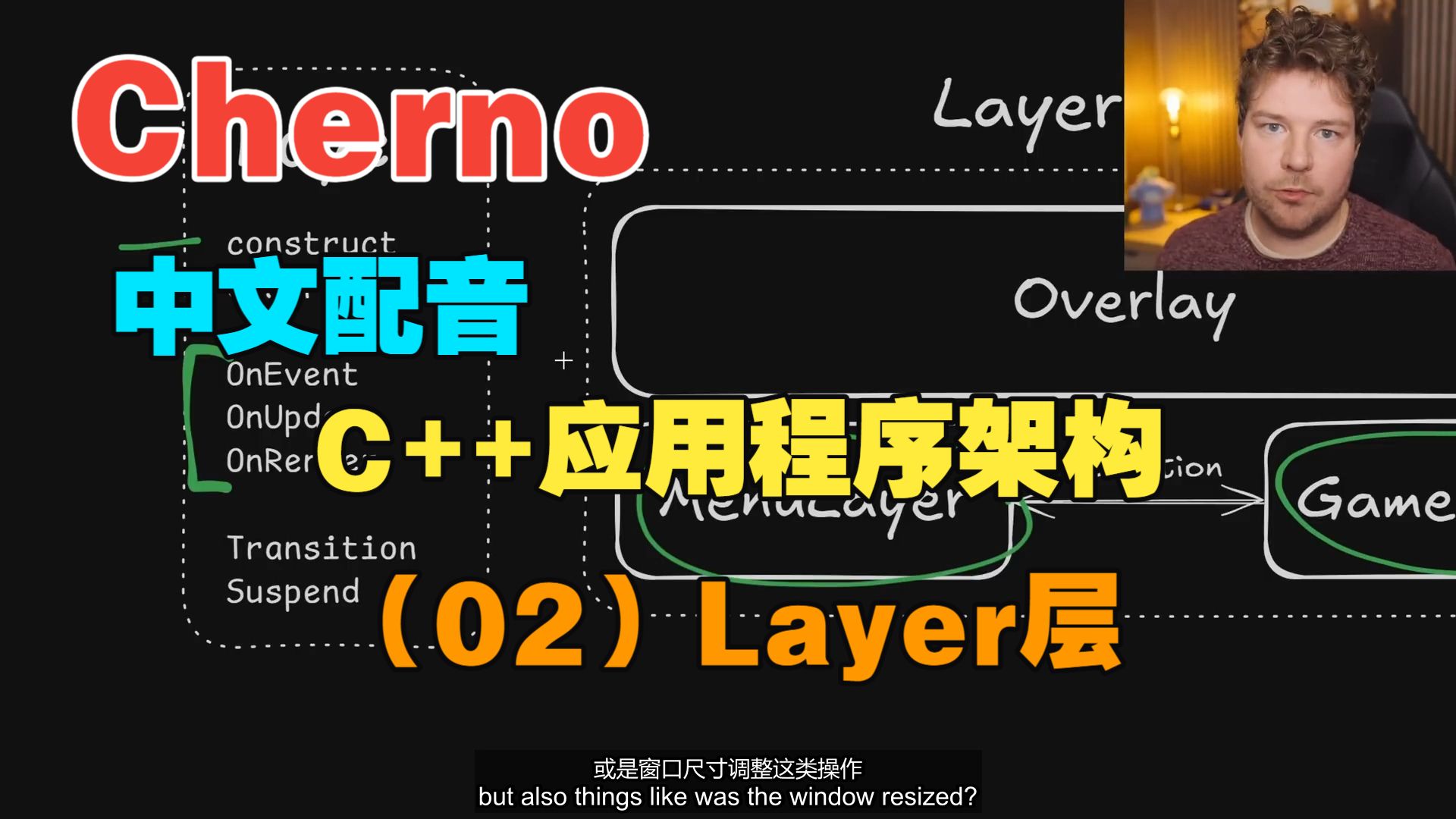 【Cherno 编程系列】中文配音 | C++应用程序架构Mini系列【02】Layer层